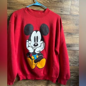 Mickey Mouse red sweater approximate size M